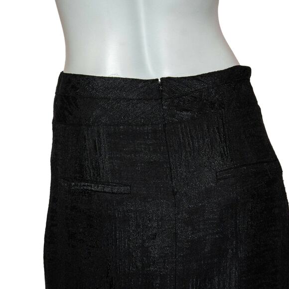 vtg Helmut Lang Size 4 Black Textured pencil Skirt Made in USA - Picture 9 of 9